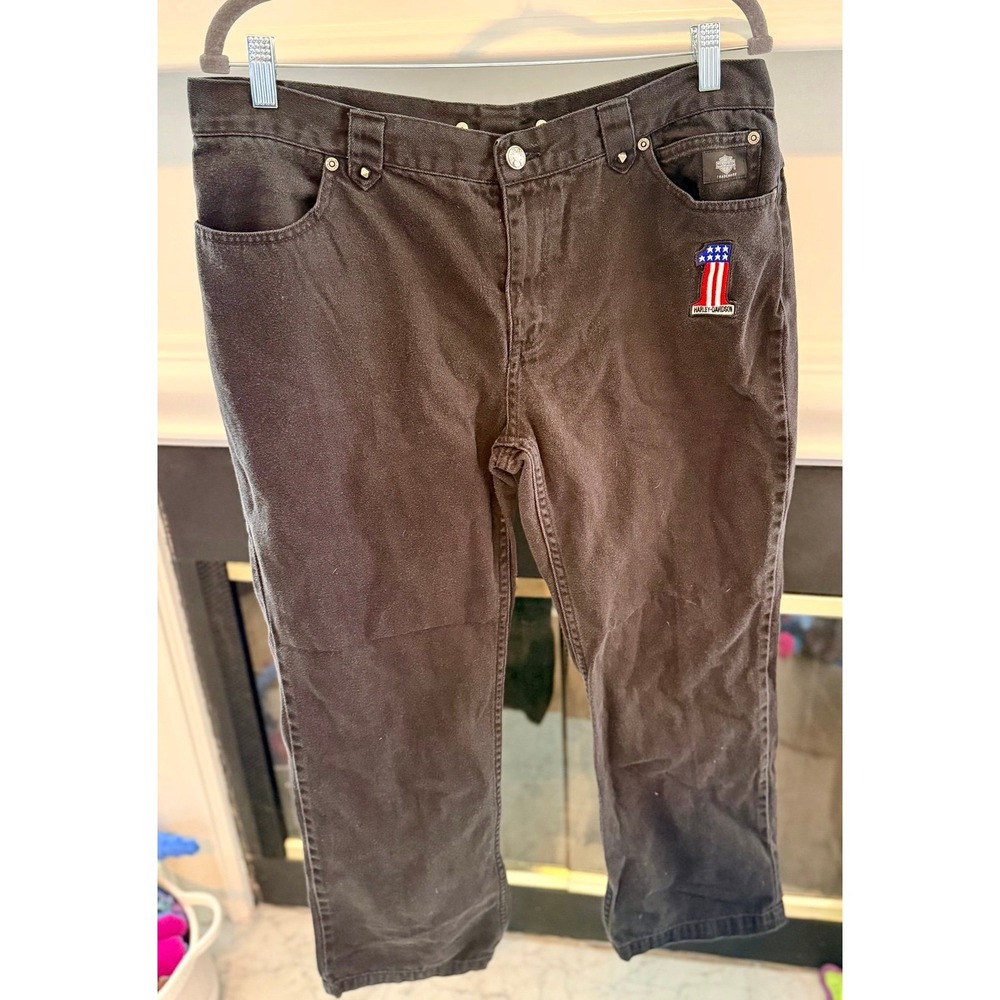 Harley Davidson Vintage Jeans with a rare #1 American flag patch. Size 16W NWOT